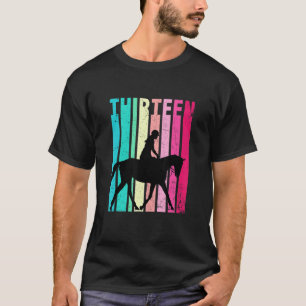 13th Birthday Retro Horseback Riding 13 Years Old T-Shirt