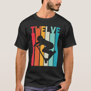 13Th Birthday Retro Scooter Driver Lover Boys Kids T-Shirt