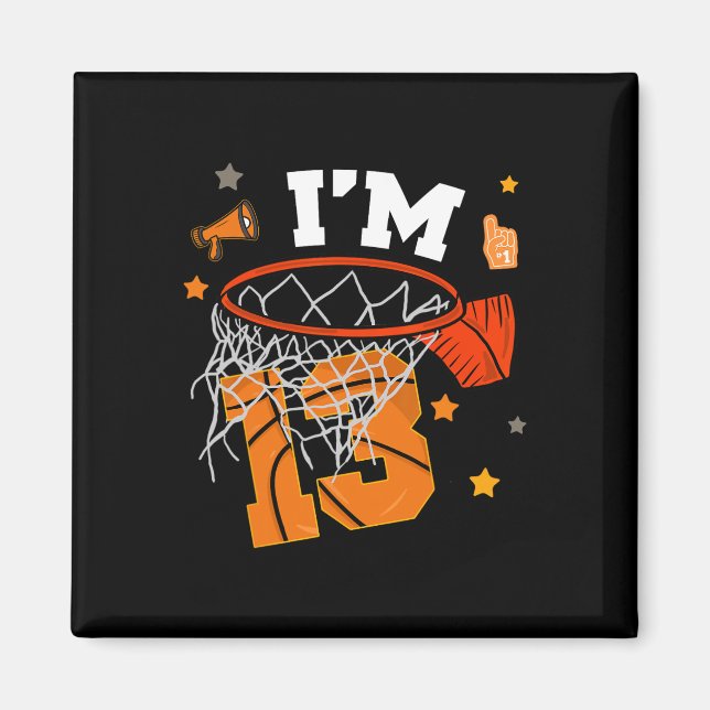 13th Birthday Sketll Boy 13 Yr Old Thirteen Years  Magnet (Front)