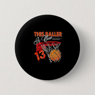 13th Birthday Sketll Funny 13 Years Old Kids Gift 2 Inch Round Button