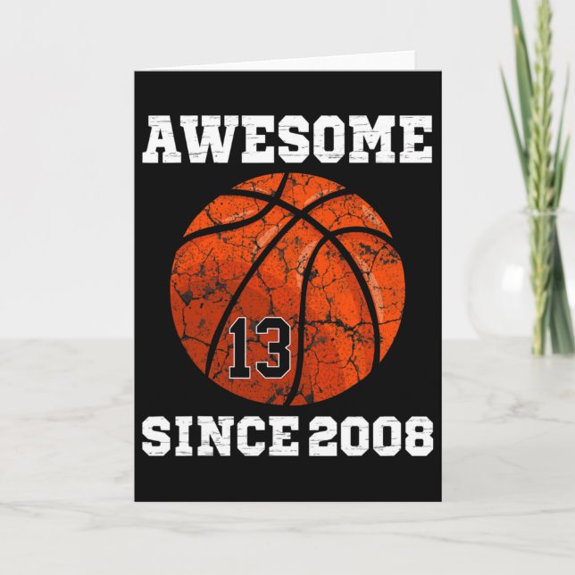 13th Birthday Sketll Lover Gift 13 Years Old Vinta Card (Front)