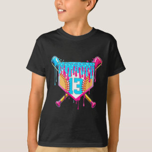13th Birthday Softll Ice Cream Drip 13 Years Boy G T-Shirt