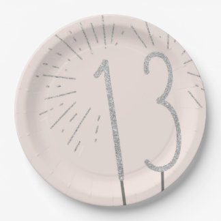 13th Birthday Sparkler Plates