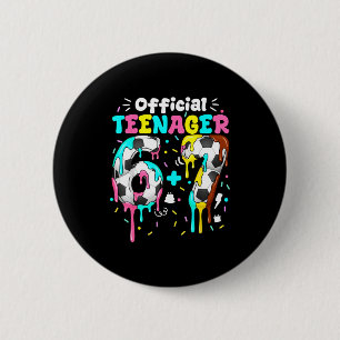 13th birthday teenager six seven 6+7 boys girls 67 2 inch round button