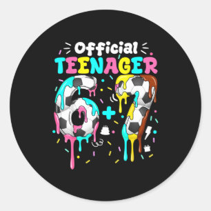13th birthday teenager six seven 6+7 boys girls 67 classic round sticker