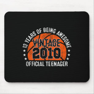 13th Birthday  Vintage 2010 Official Teenager 13 Y Mouse Pad