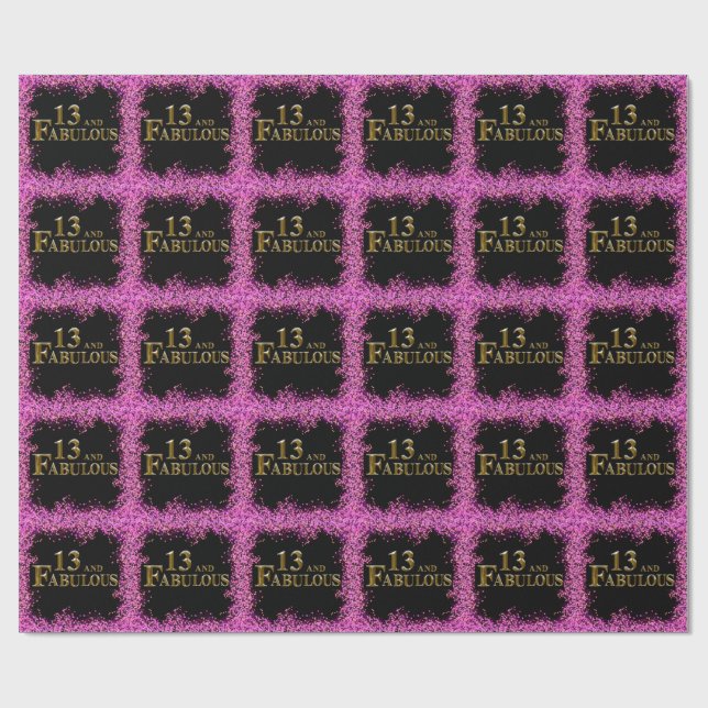 13th  Birthday  Wrapping Paper (Flat)