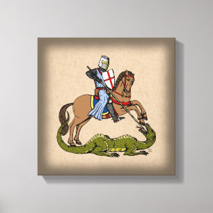 13th Century Saint George and the Dragon Canvas Print