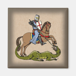 13th Century Saint George and the Dragon Magnet
