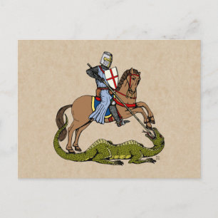 13th Century Saint George and the Dragon Postcard