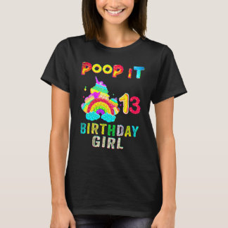 13th Fidget Pop It Birthday Girl Party Thirteen 13 T-Shirt