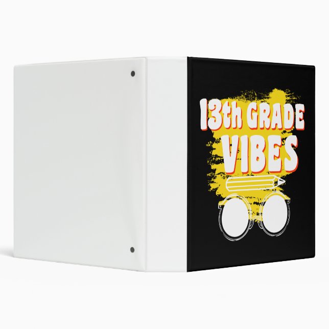 13th Grade Vibes Shirt Back To School First Day Binder (Background)