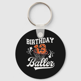 13th Sketll Birthday Thirteen Year Old Sketll Play Keychain