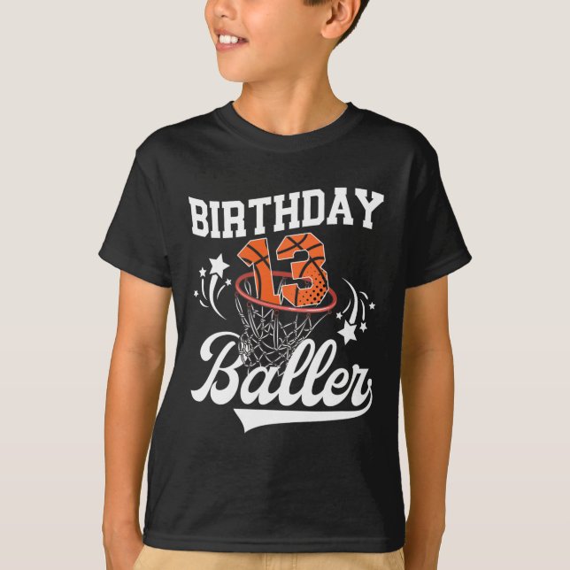 13th Sketll Birthday Thirteen Year Old Sketll Play T-Shirt (Front)