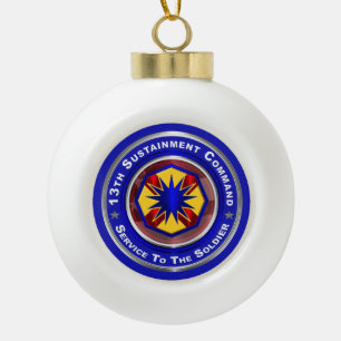 13th Sustainment Command Ceramic Ball Christmas Ornament