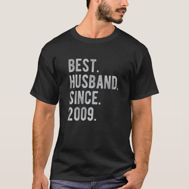 13th Wedding Aniversary For Him  Best Husband Sinc T-Shirt (Front)