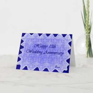 13th Wedding Anniversary Card