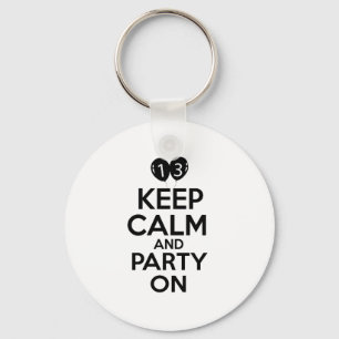 13th year old birthday designs keychain
