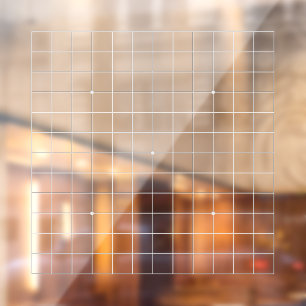 13x13 Goban Etched White Lines Transparent Decal