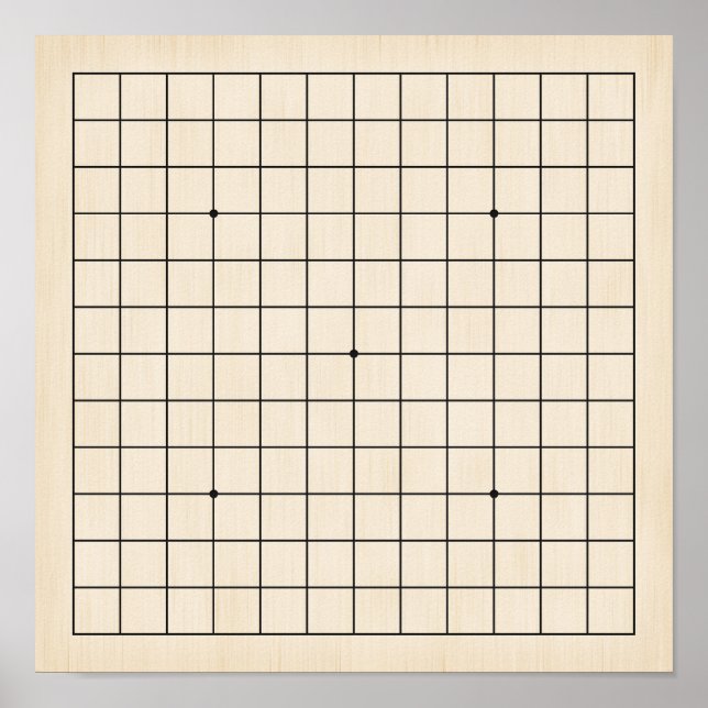 13x13 Goban for Customizable DIY Game Board Poster (Front)