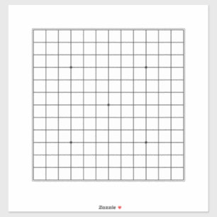 13x13 Goban Transparent Customizable 14"x14" Decal