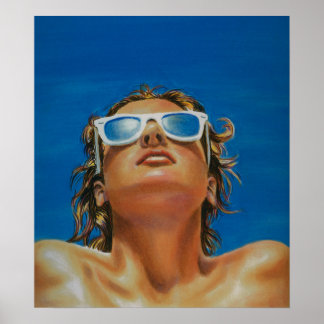 141168 WOMAN SUMMER FASHION STYLE SUNGLASSES ATTIT POSTER