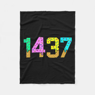 1437 I Love You Forever Meme Sweet Ice Cream Valen Fleece Blanket
