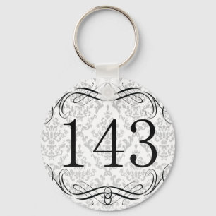 143 Area Code Keychain