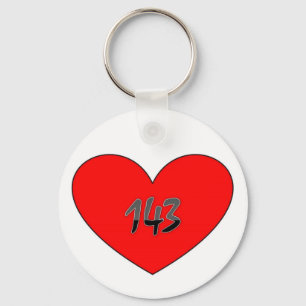 143 Means I Love You Keychain