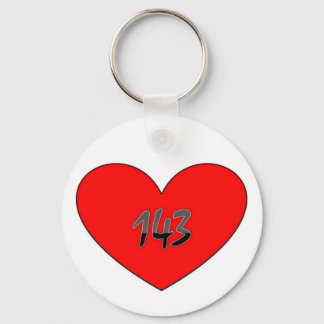 143 Means I Love You Keychain