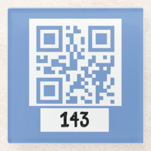 143 secret QR code message, decode it, say it. LB Glass Coaster