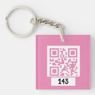 143 secret QR code message, decode it, say it. PNK Keychain