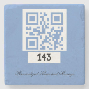 143 secret QR code message, decode it, say it.PS Stone Coaster