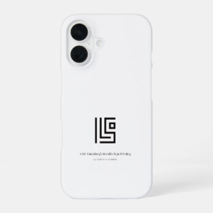 1450 Gutenberg Movable Type Minimalist iPhone 16 Case