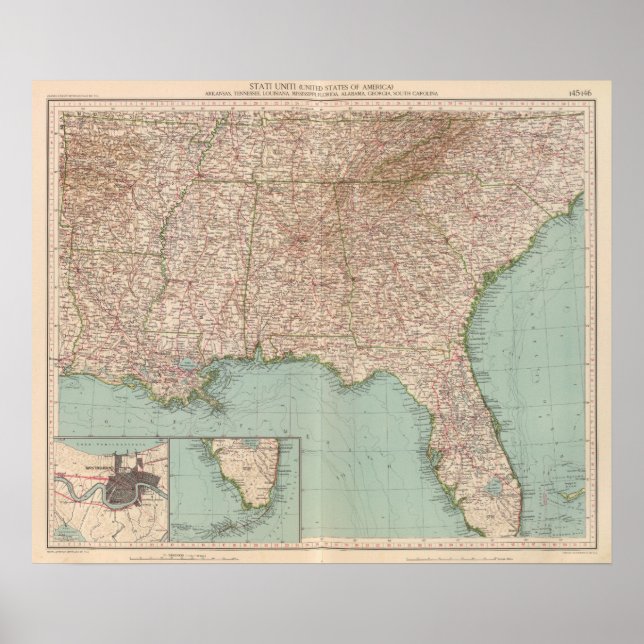 14546 Ark, Tenn, La, Miss, Fla, Ala, Ga, SC Poster (Front)