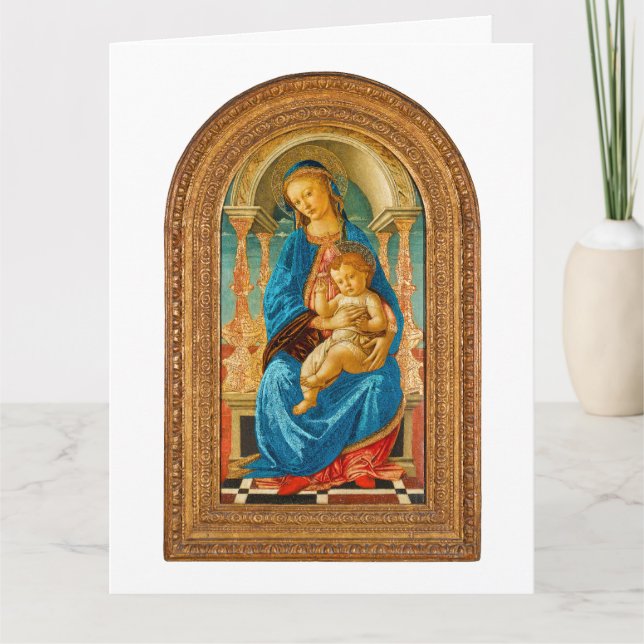 1470 Botticelli Madonna and Child Enthroned  Card (Front)