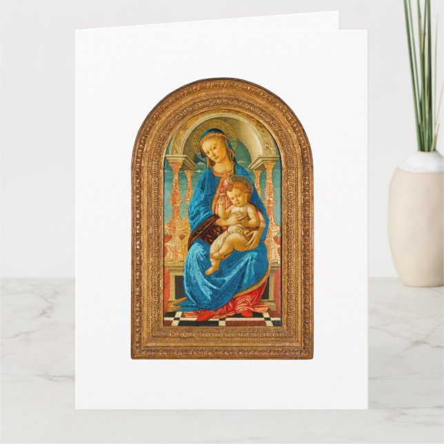 1470 Botticelli Madonna and Child Enthroned  Card (Front)