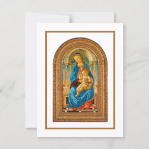 1470 Botticelli Madonna and Child Enthroned  Postcard