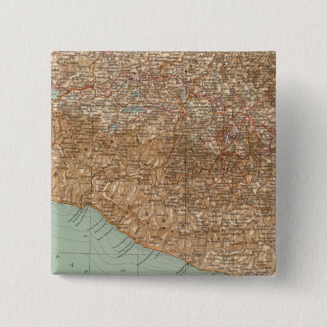 148 Central Mexico 2 Inch Square Button (Front)