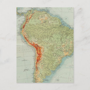 14950 South America Physical Postcard