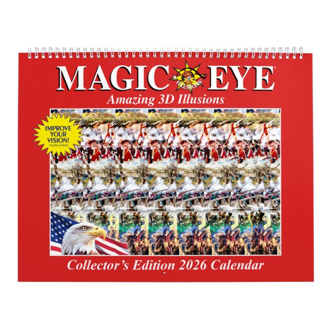 14.25" wide 2026 USA Magic Eye Calendar (Cover)