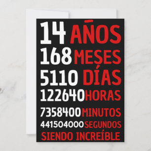 14 AÑOS SIENDO INCREIBLE - Feliz 14 cumpleaños Invitation
