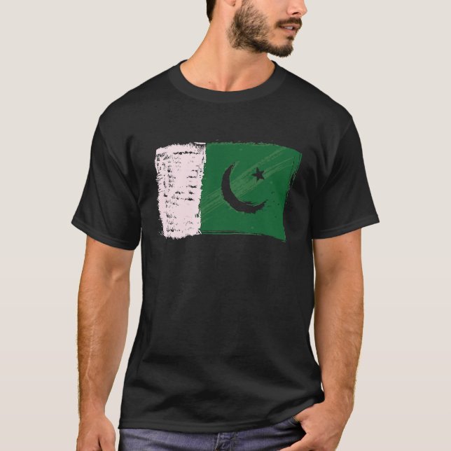 14 August Independence Day Pakistan Flag Azadi Day T-Shirt (Front)