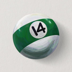 14 Ball 1 Inch Round Button