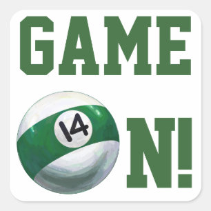 14 Ball Square Sticker