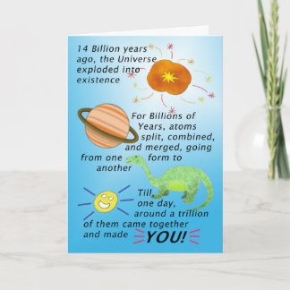 14 Billion Years Belated Birthday Card