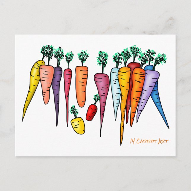 14 Carrot Art Postcard (Front)