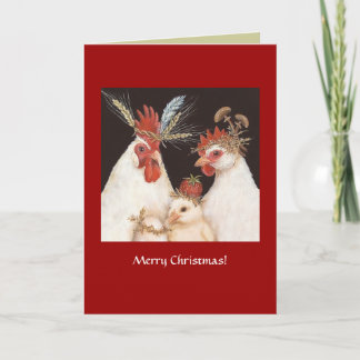 (#14) Carte de Noël de la famille du poulet