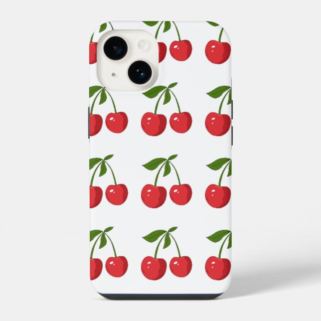 14 Cute coque iphone rouge cerisier - pour tous les m (Verso)