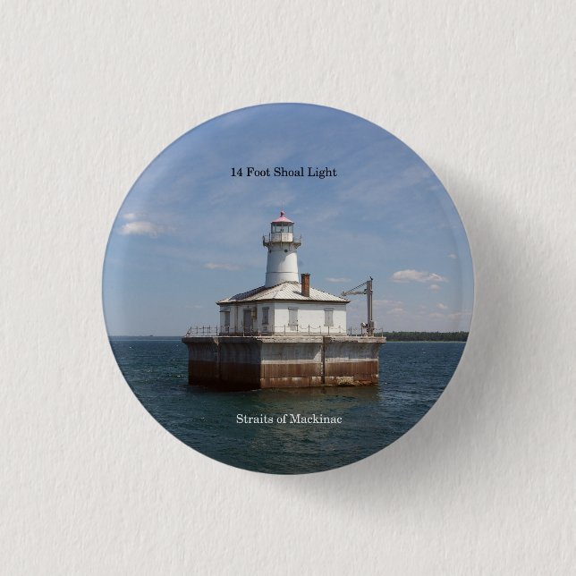 14 Foot Shoal Light button (Front)
